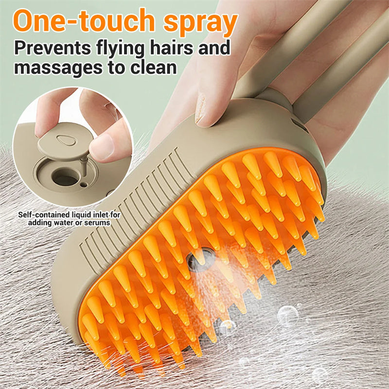 Cat Steam Brush Steamy Dog Brush 3 In 1 Electric Spray Cat Hair Brushes For Massage Pet Grooming Comb Hair Removal Combs Pet Products NestLinkStore