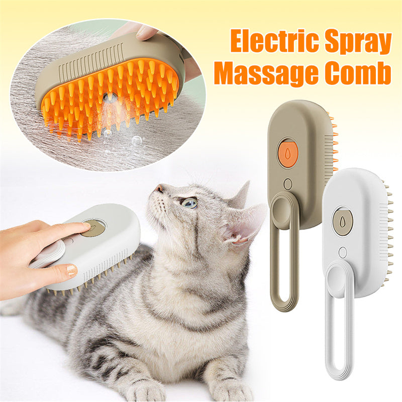 Cat Steam Brush Steamy Dog Brush 3 In 1 Electric Spray Cat Hair Brushes For Massage Pet Grooming Comb Hair Removal Combs Pet Products NestLinkStore