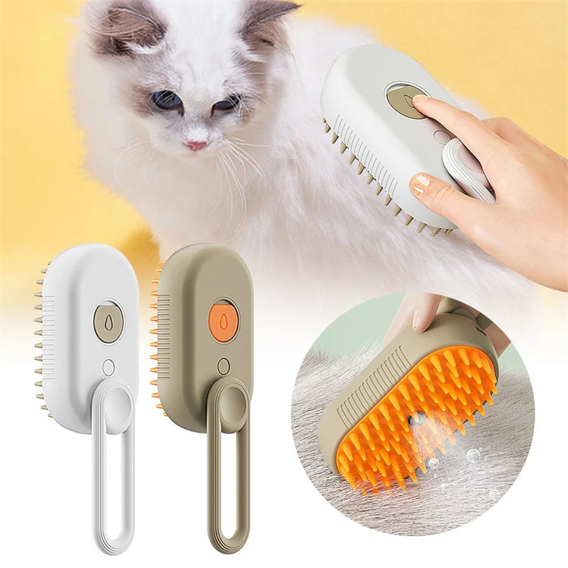 Cat Steam Brush Steamy Dog Brush 3 In 1 Electric Spray Cat Hair Brushes For Massage Pet Grooming Comb Hair Removal Combs Pet Products NestLinkStore