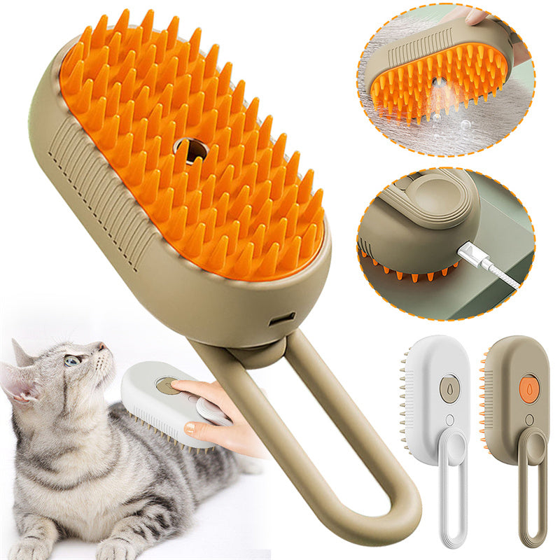 Cat Steam Brush Steamy Dog Brush 3 In 1 Electric Spray Cat Hair Brushes For Massage Pet Grooming Comb Hair Removal Combs Pet Products NestLinkStore