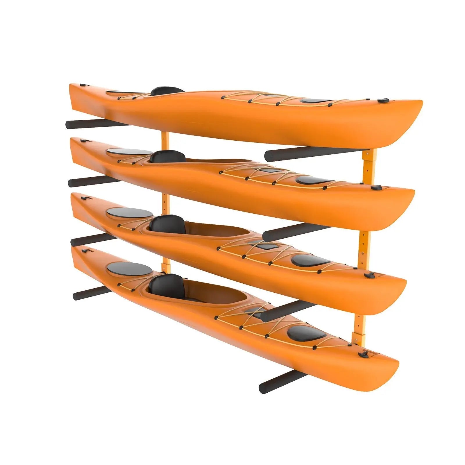 Wall Kayak Storage Rack, 4-Capacity Wall Mounted Kayak Holders for Kayak Canoe Paddle Board, Kayak Storage Hooks with Adjustable Padded Arms, 400 LBS Load Kayak Hanger for Indoor Outdoor Garage NestLinkStore