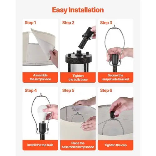 Table Lamps Set of 2, Dimmable Farmhouse Bedside Nightstand Lamps, Vintage Lamp with LED Bulb and Linen Shades, Bedside Lamp with USB C+A Ports & AC Outlet, for Living Room, Bedroom & Office NestLinkStore