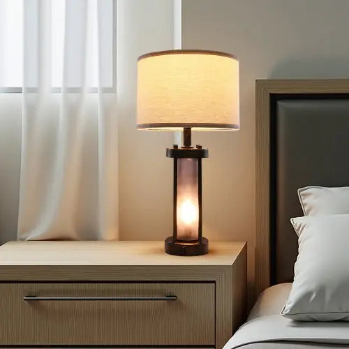 Table Lamps Set of 2, Dimmable Farmhouse Bedside Nightstand Lamps, Vintage Lamp with LED Bulb and Linen Shades, Bedside Lamp with USB C+A Ports & AC Outlet, for Living Room, Bedroom & Office NestLinkStore