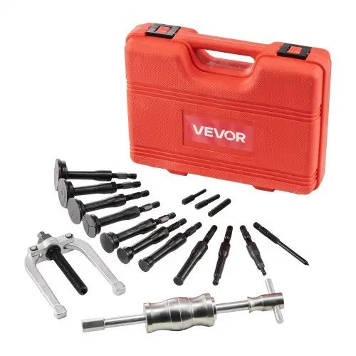 Blind Hole Bearing Puller Set, 16-in-1 Inner Bearing Race and Seal Extractor Kit, 16 PCS Slide Hammer Pilot Insert Inner Internal Bearing Removal Tool Set with 10 Split Collets and Counterstay NestLinkStore